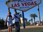 A conhecida placa de boasvindas à Las Vegas, em Nevada, nos Estados Unidos